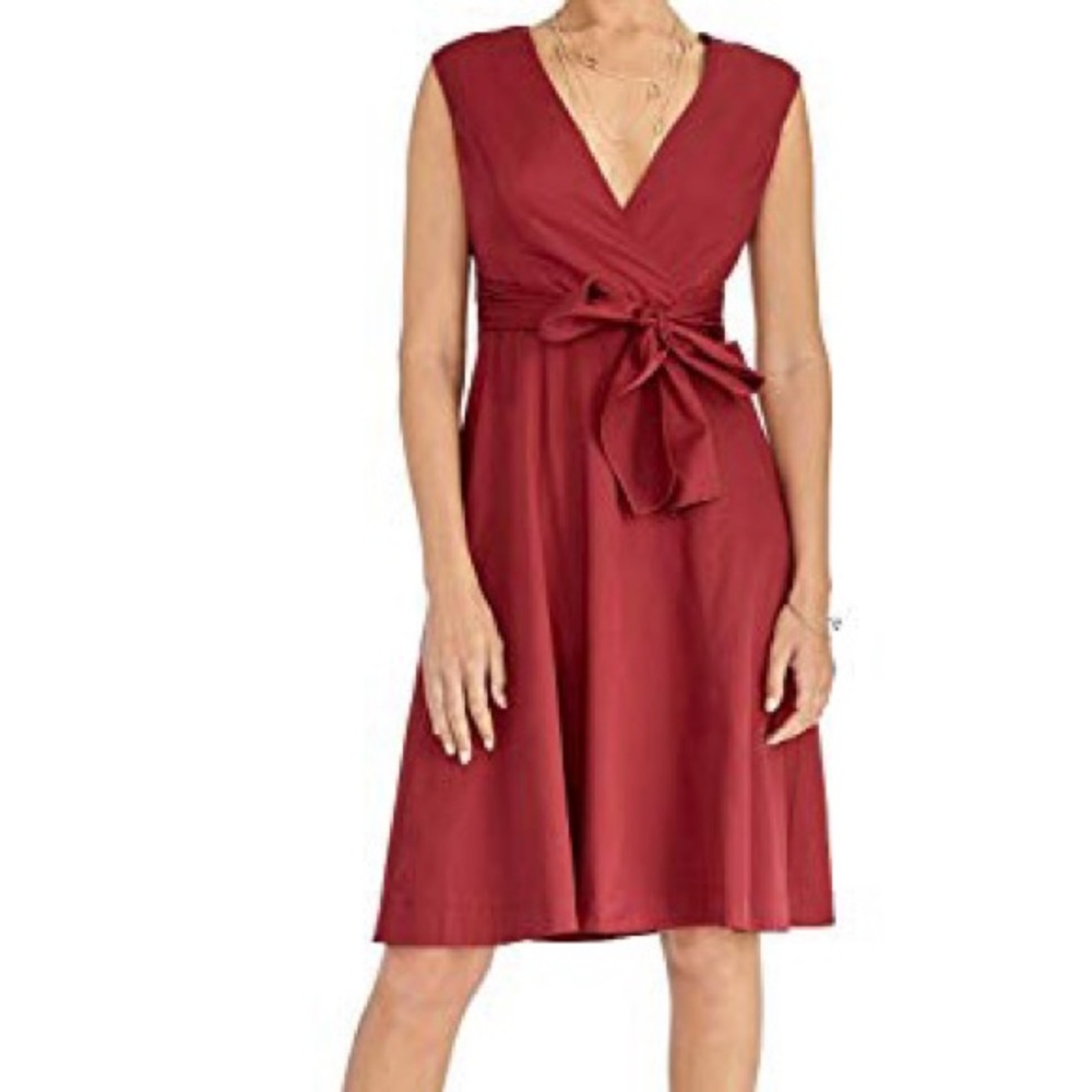 Rachel Roy Dress crisscross tie waist Side Zip sleeveless Size 2 NWT